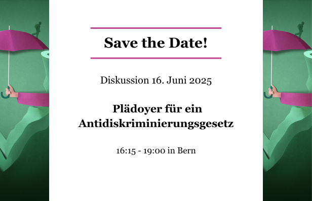 Zusammen mit der NGO-Plattform Menschenrechte Schweiz engagiert sich humanrights.ch seit Jahren für einen besseren Diskriminierungsschutz. Mit dem Vorschlag für ein Antidiskriminierungsgesetz nimmt humanrights.ch einen neuen Anlauf, die Diskussion innerhalb der Zivilgesellschaft anzustossen.